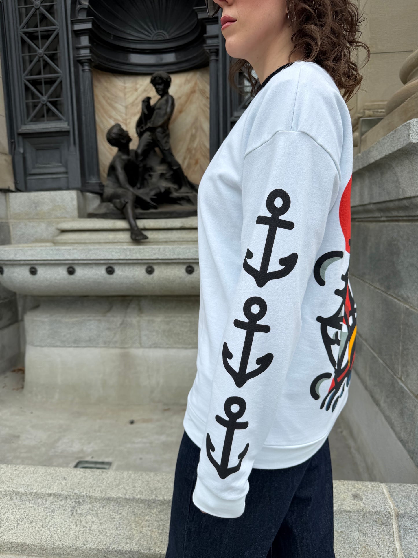 Sunset Sail Sweatshirt - Oversized Print