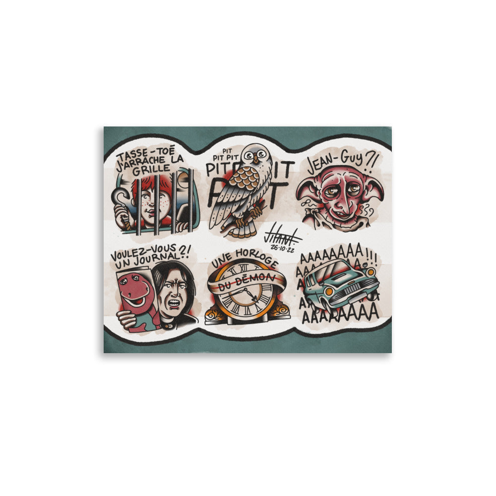 Print Harry Potter (vert) 11x14" - Réédition ouverte